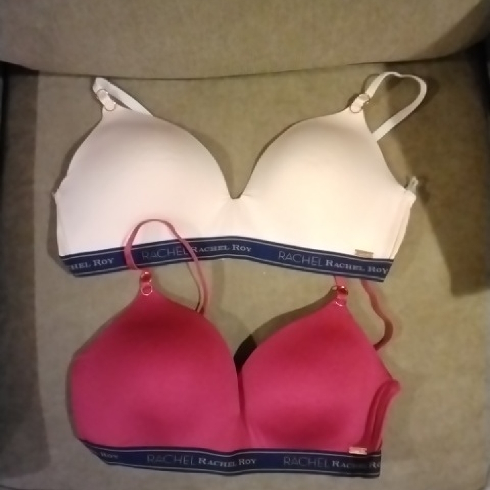 RACHEL Rachel Roy Bra Set - Pink and White